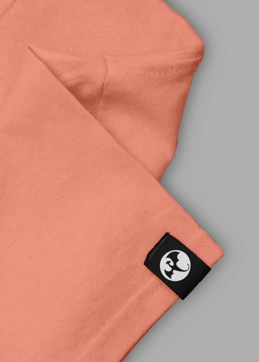 Solid Women Full Sleeve T-Shirt - Salmon Pink