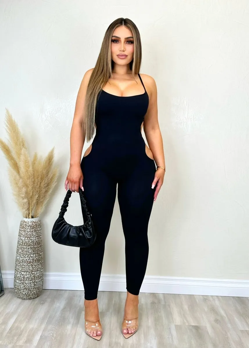 Something To Say Jumpsuit Black