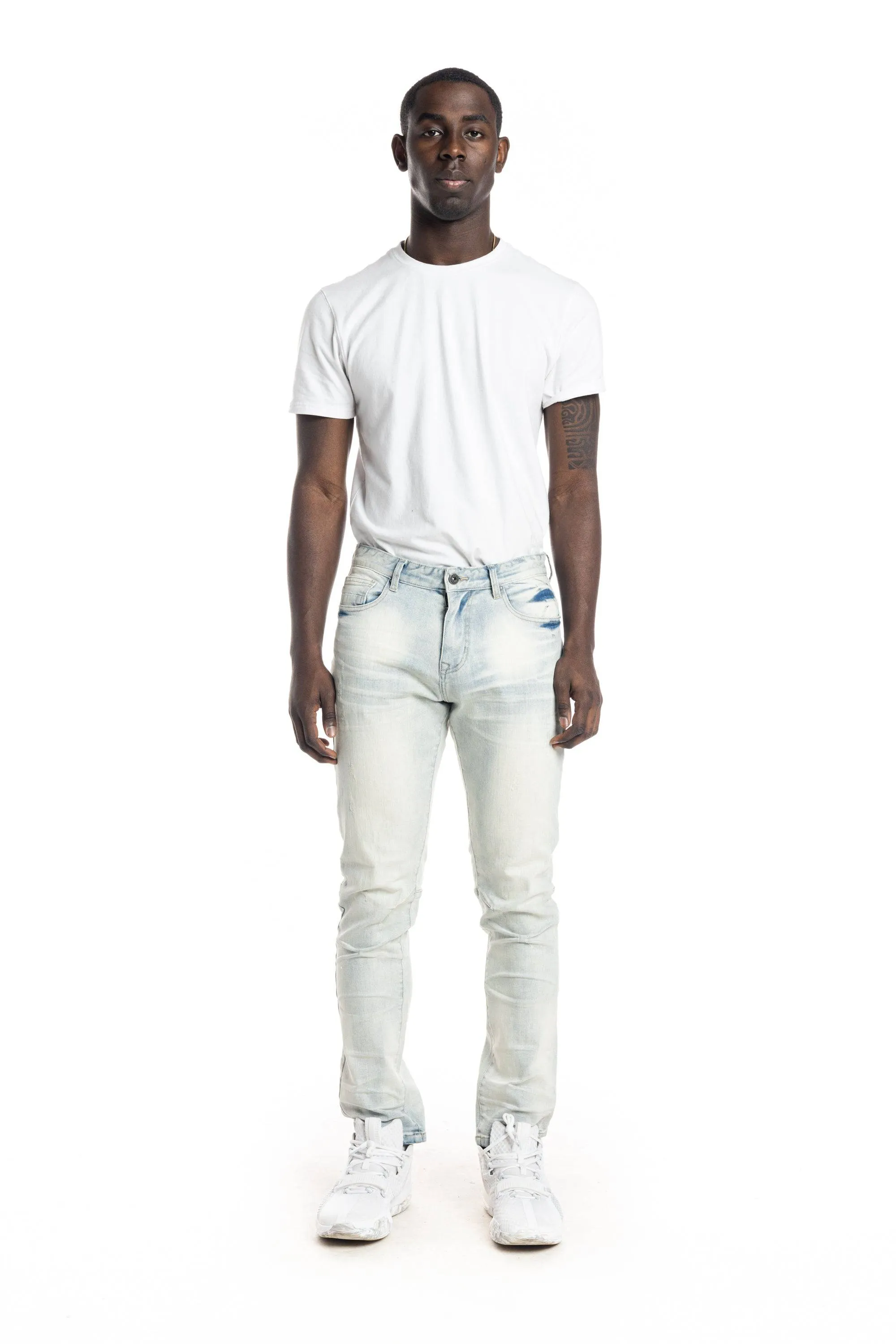 Stone Washed Basic Jeans - Norwich Blue