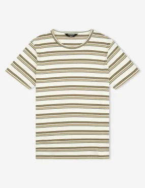 Stripe Tee - Natural Brown Stripe