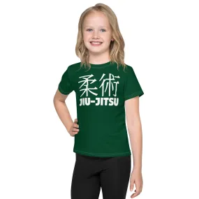 Sun-Safe Play: Girl's Short Sleeve Classic Jiu-Jitsu Rash Guard - Sherwood Forest