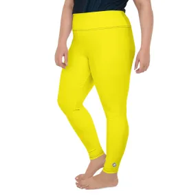 Sweat in Style: Plus Size Solid Yoga Pants for Women - Golden Sun