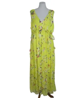 Tanya Taylor Yellow Floral Print Dress sz 14