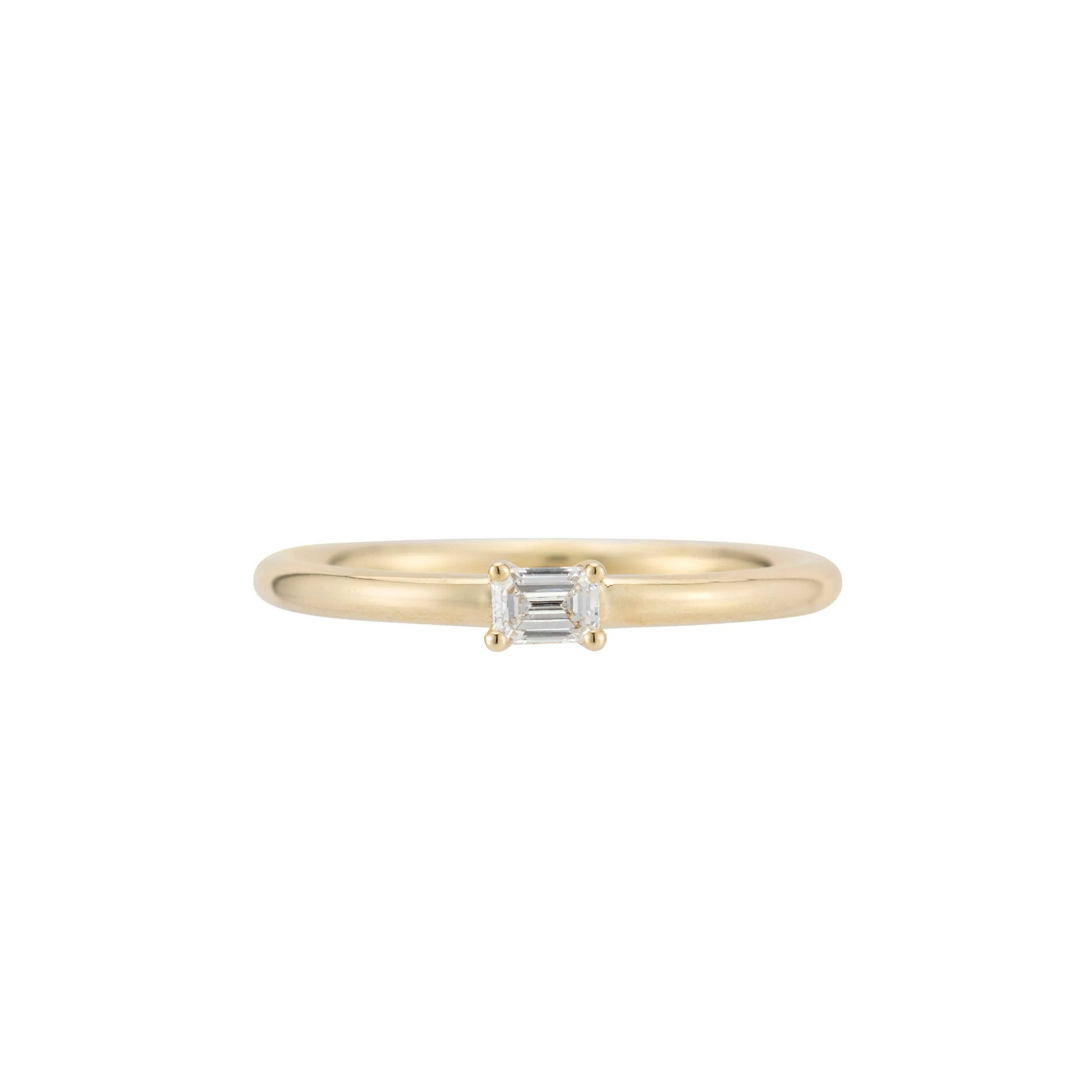 Teensy Emerald Cut Diamond Ring