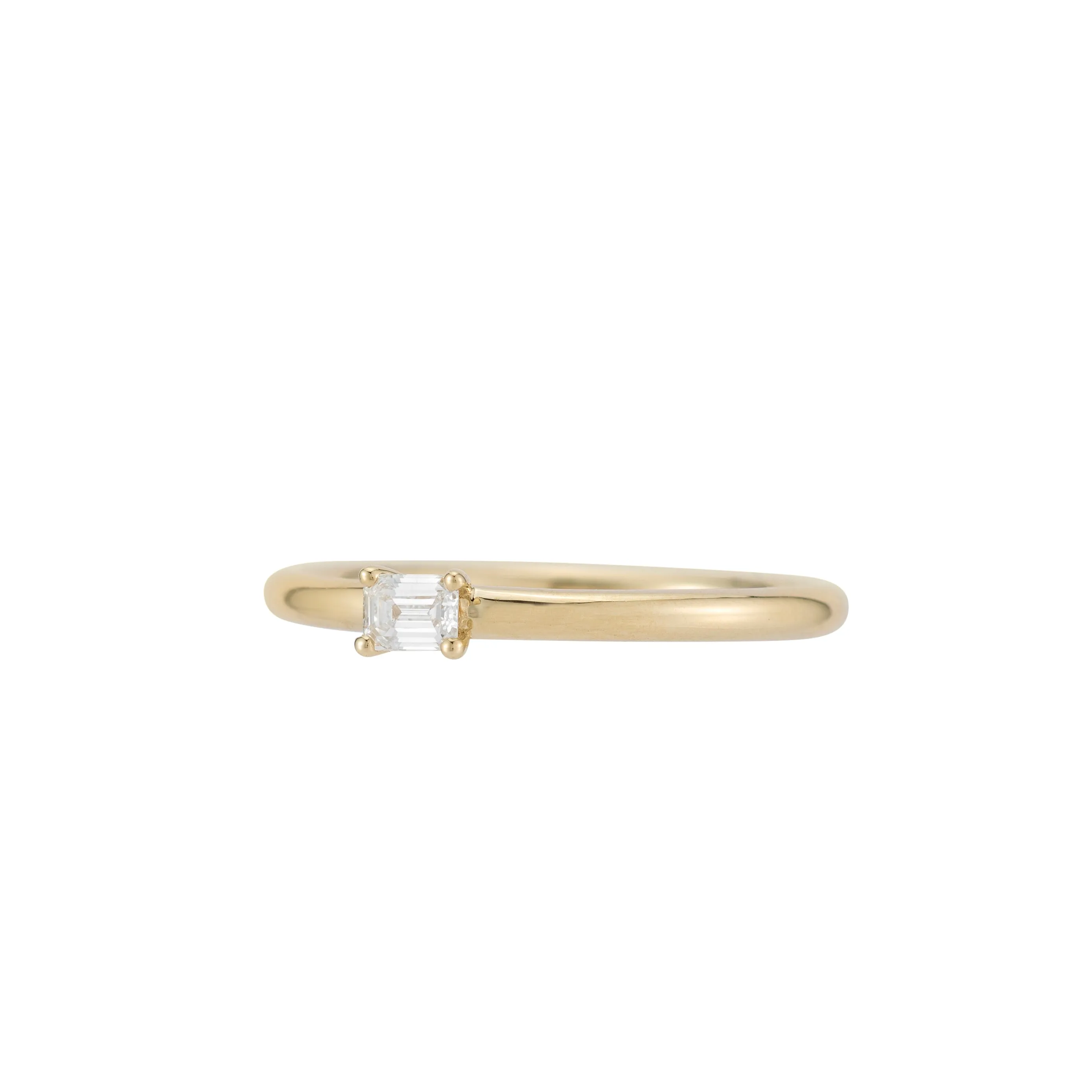 Teensy Emerald Cut Diamond Ring