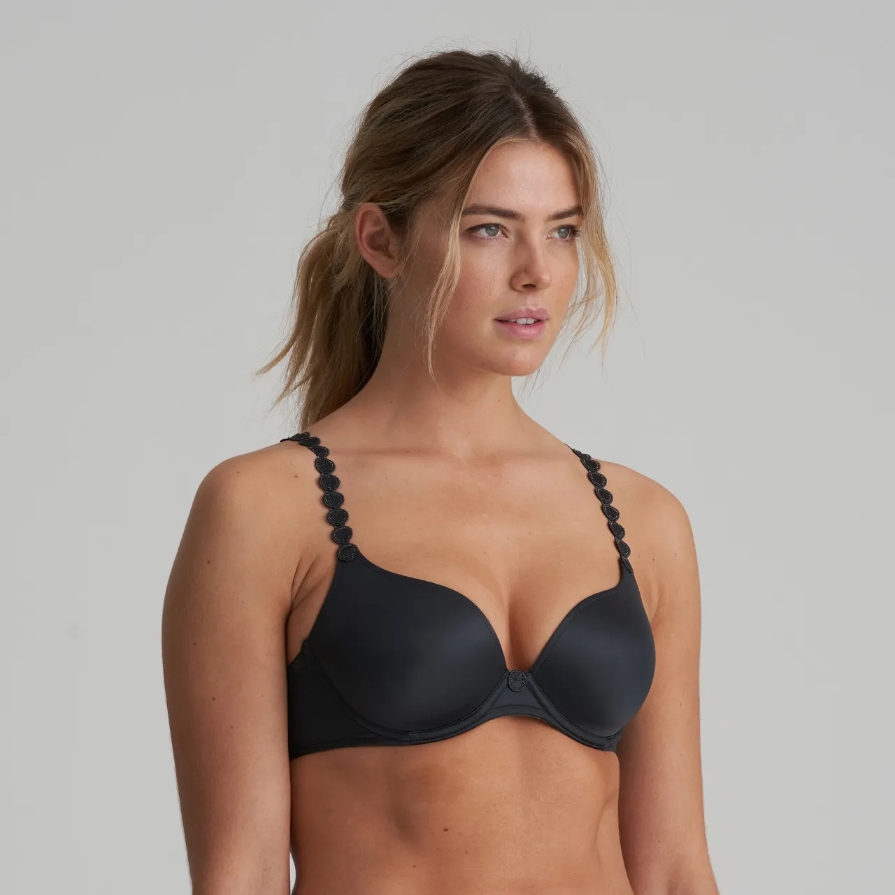 Tom Heart Shape Bra in Graphite Grey