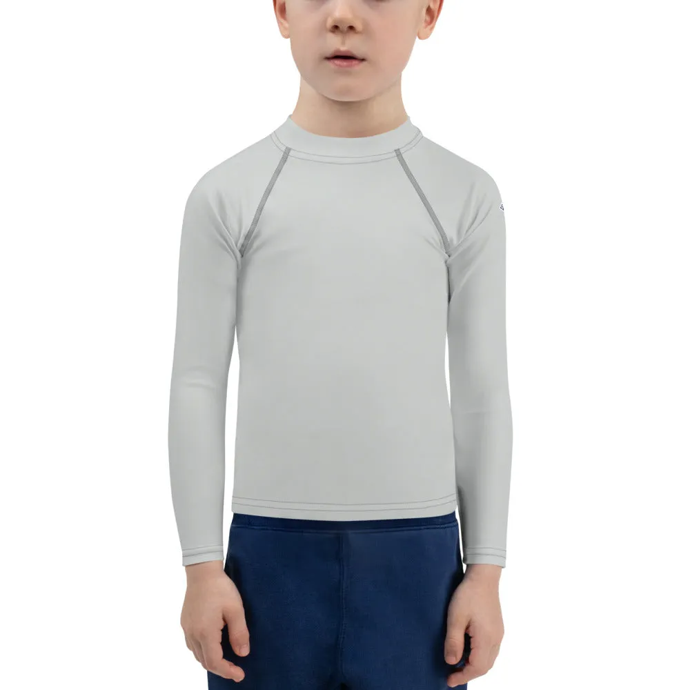 Urban Adventures: Kid's Long Sleeve Rash Guards in Solid Color - Smoke