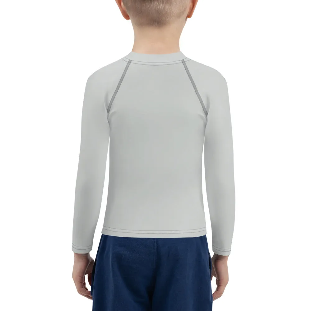 Urban Adventures: Kid's Long Sleeve Rash Guards in Solid Color - Smoke