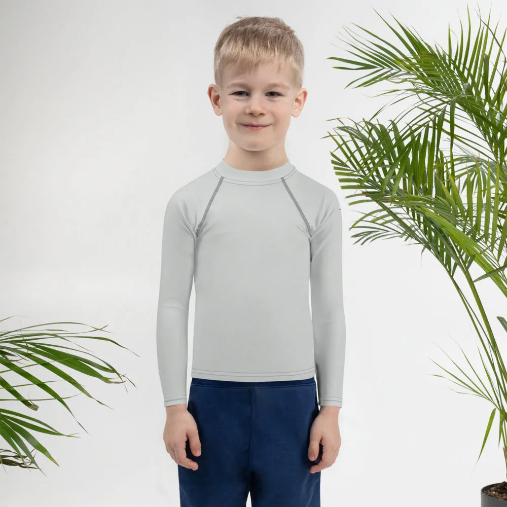 Urban Adventures: Kid's Long Sleeve Rash Guards in Solid Color - Smoke