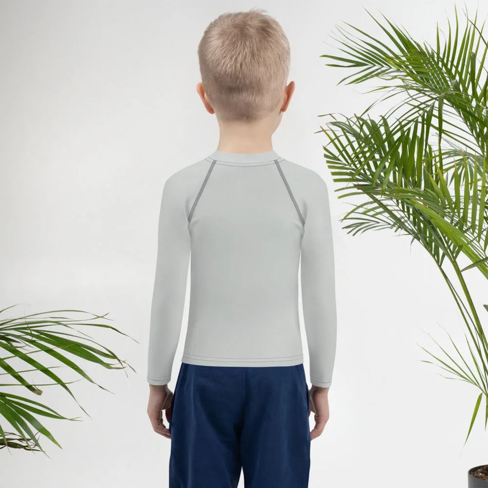 Urban Adventures: Kid's Long Sleeve Rash Guards in Solid Color - Smoke