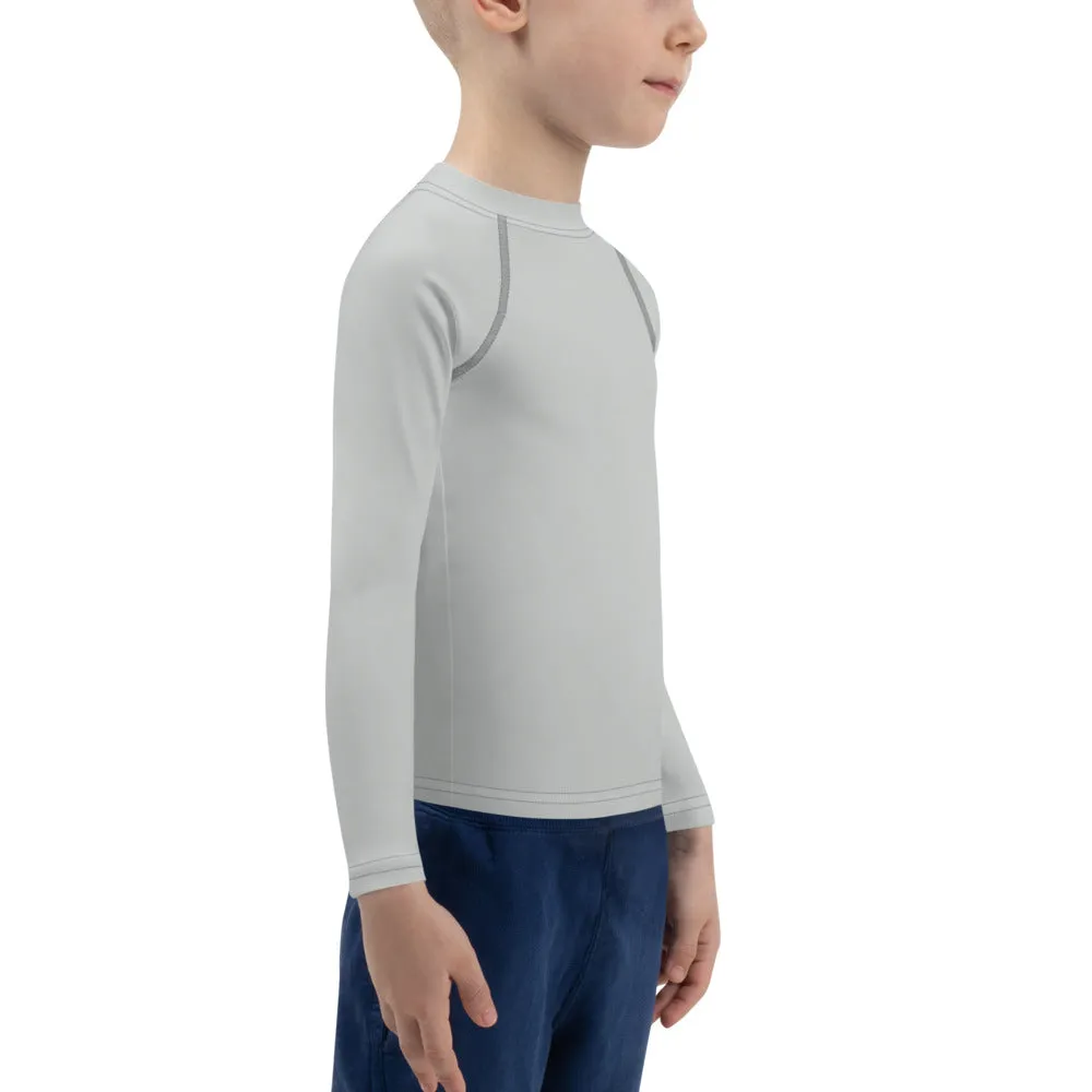 Urban Adventures: Kid's Long Sleeve Rash Guards in Solid Color - Smoke