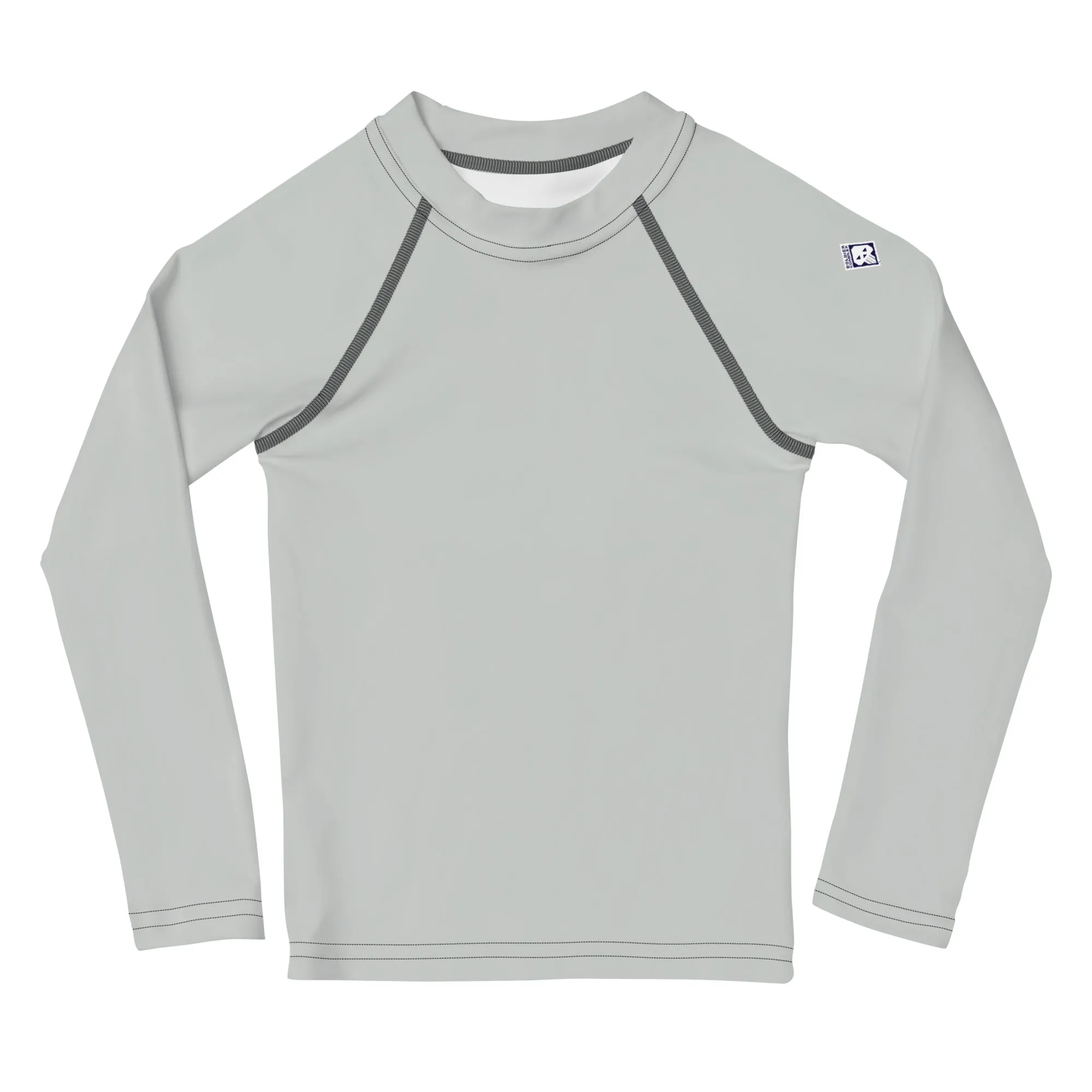 Urban Adventures: Kid's Long Sleeve Rash Guards in Solid Color - Smoke