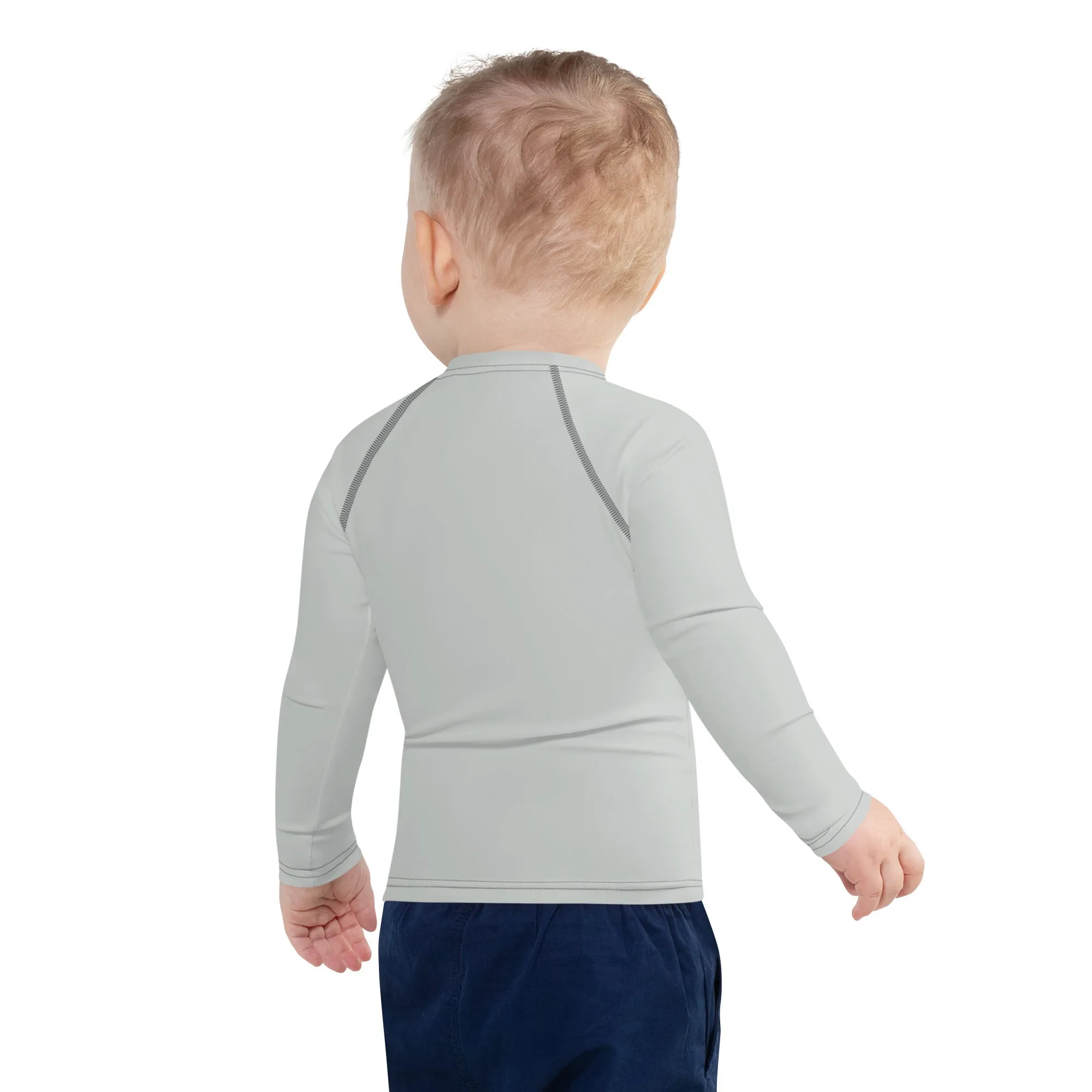 Urban Adventures: Kid's Long Sleeve Rash Guards in Solid Color - Smoke