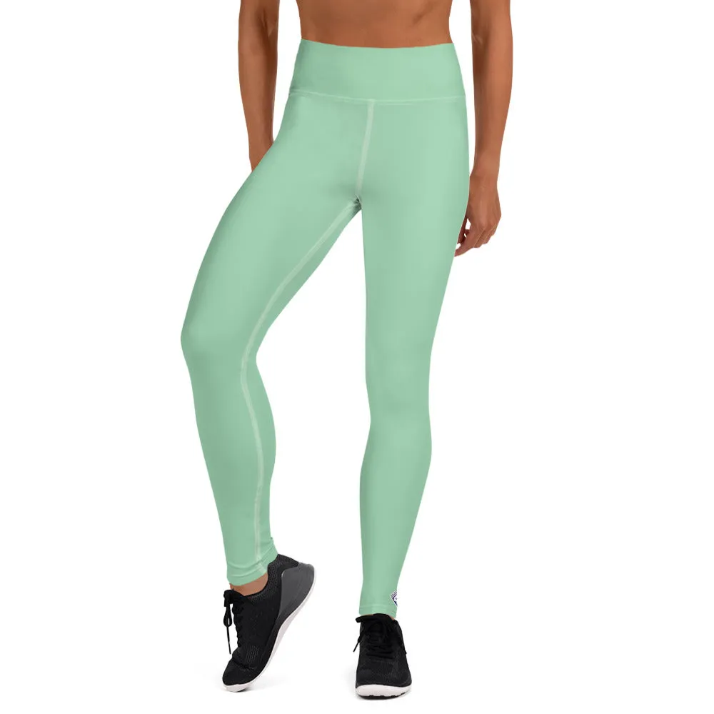 Urban Fitness: Solid Color Workout Leggings for Women - Vista Blue