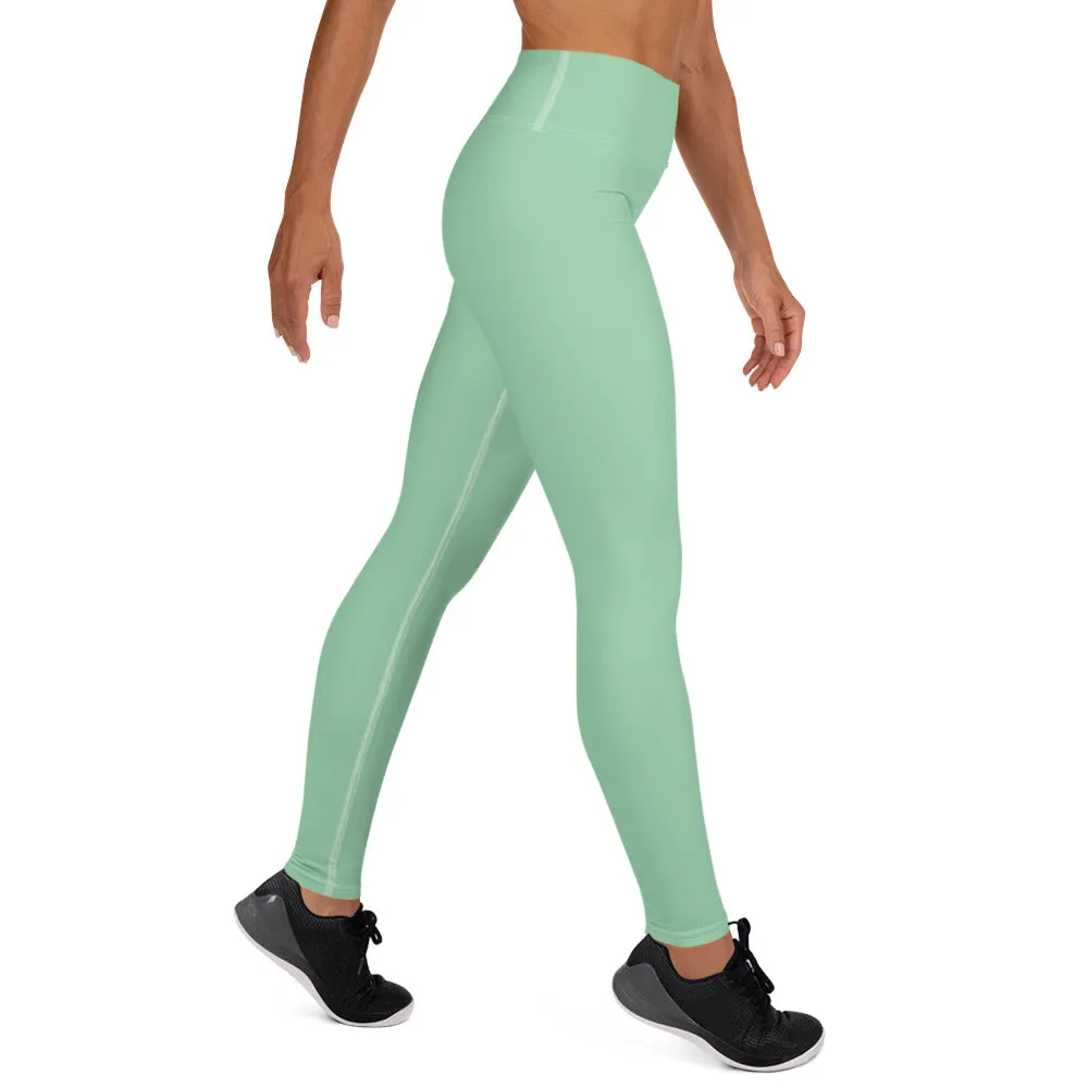 Urban Fitness: Solid Color Workout Leggings for Women - Vista Blue