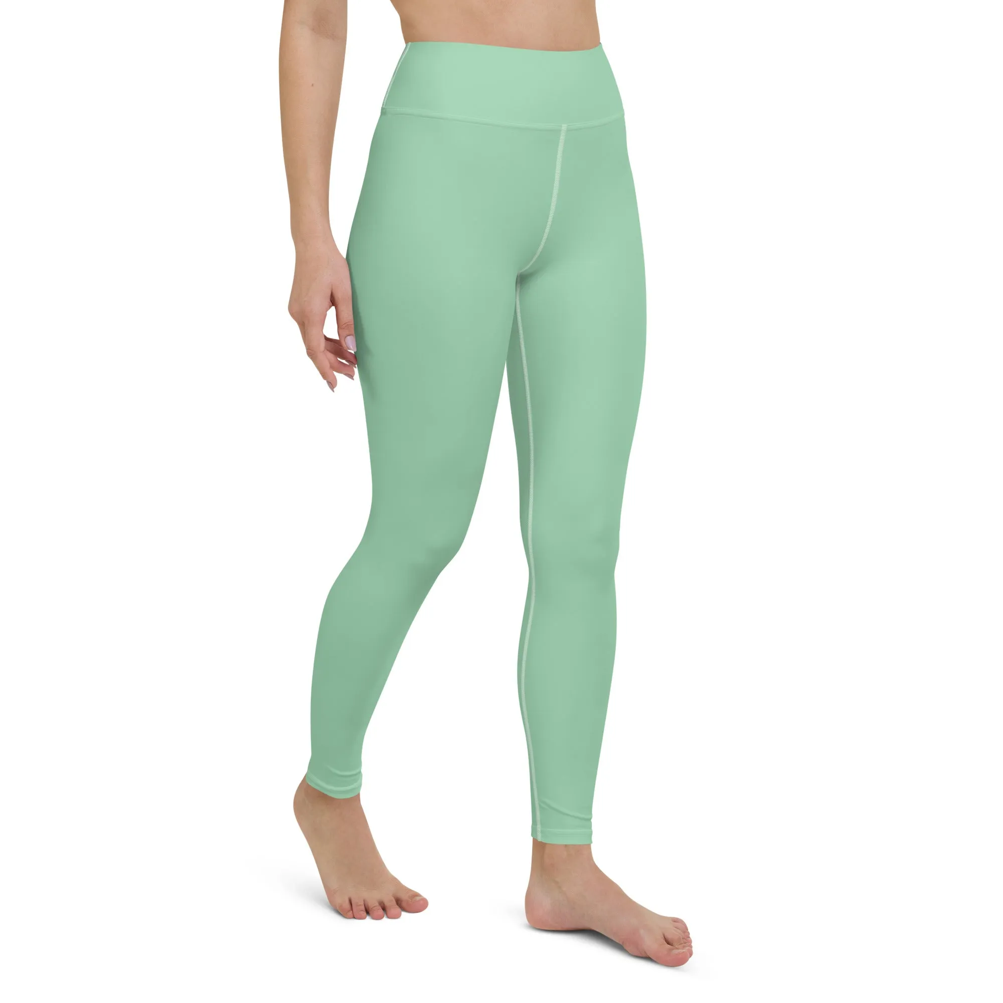 Urban Fitness: Solid Color Workout Leggings for Women - Vista Blue