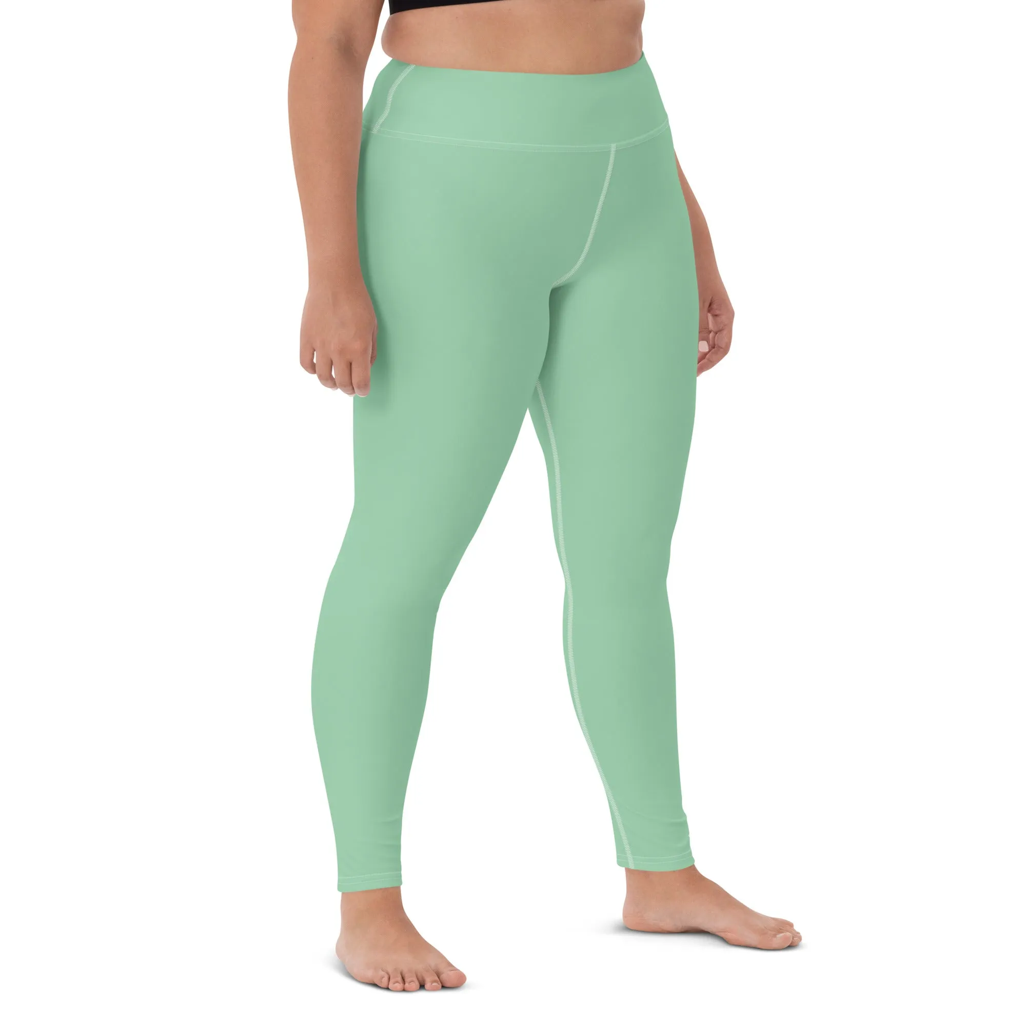 Urban Fitness: Solid Color Workout Leggings for Women - Vista Blue