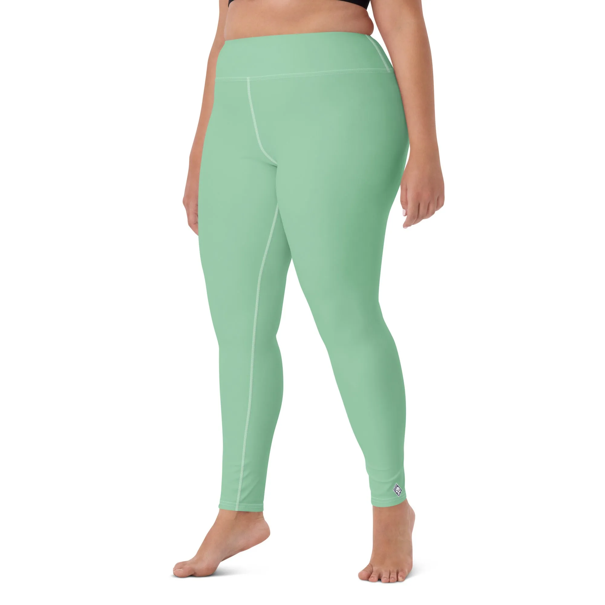 Urban Fitness: Solid Color Workout Leggings for Women - Vista Blue