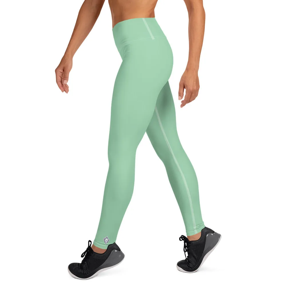 Urban Fitness: Solid Color Workout Leggings for Women - Vista Blue