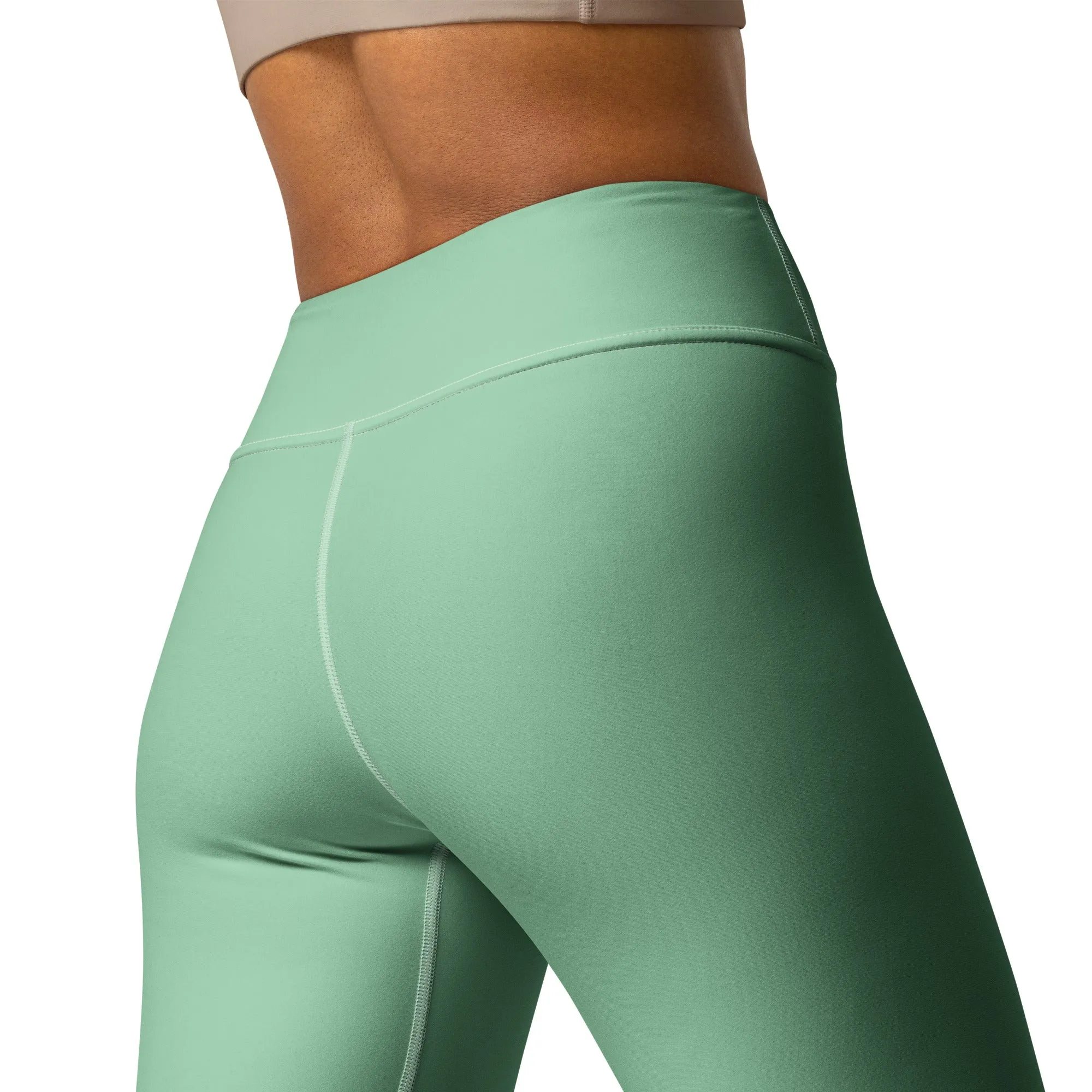 Urban Fitness: Solid Color Workout Leggings for Women - Vista Blue