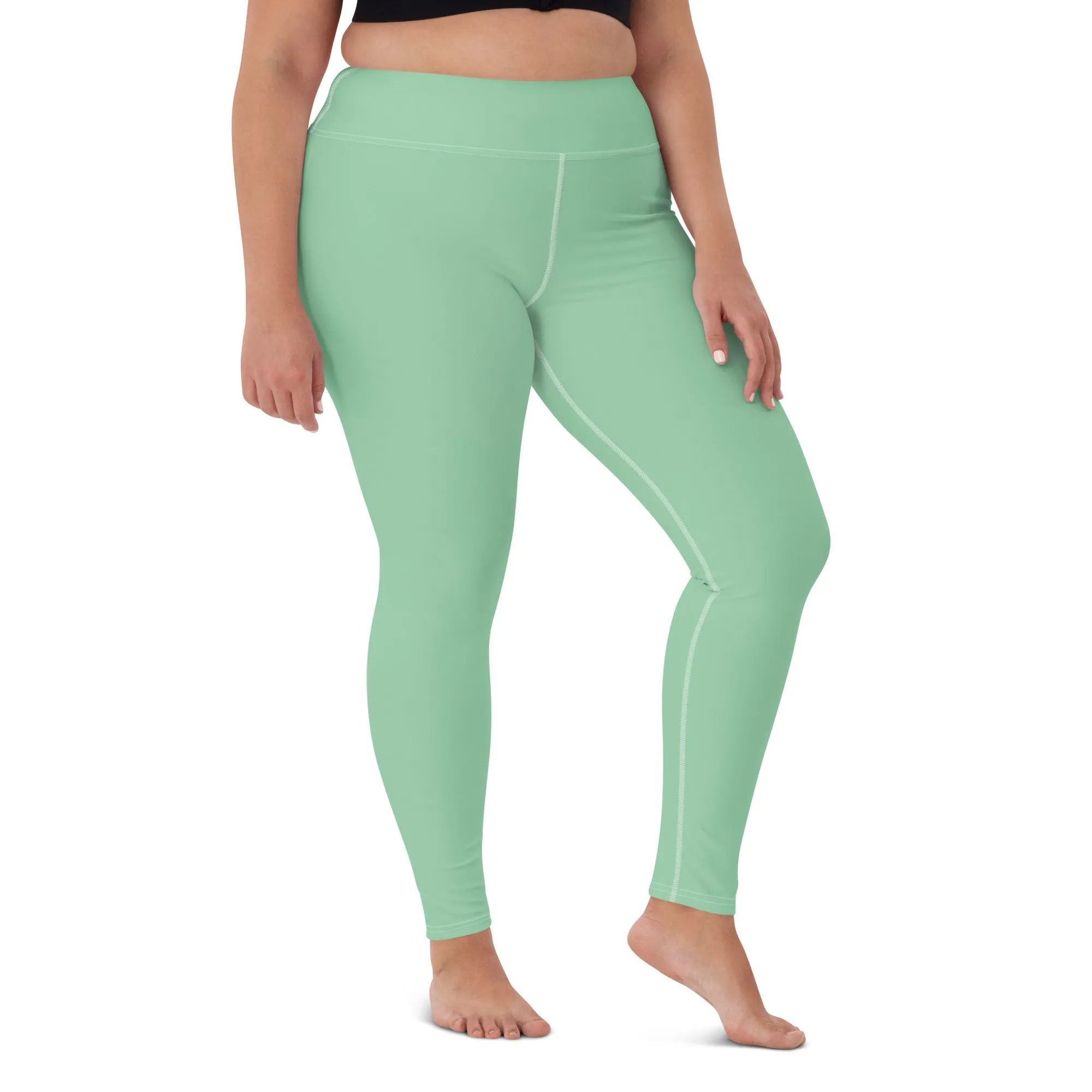 Urban Fitness: Solid Color Workout Leggings for Women - Vista Blue