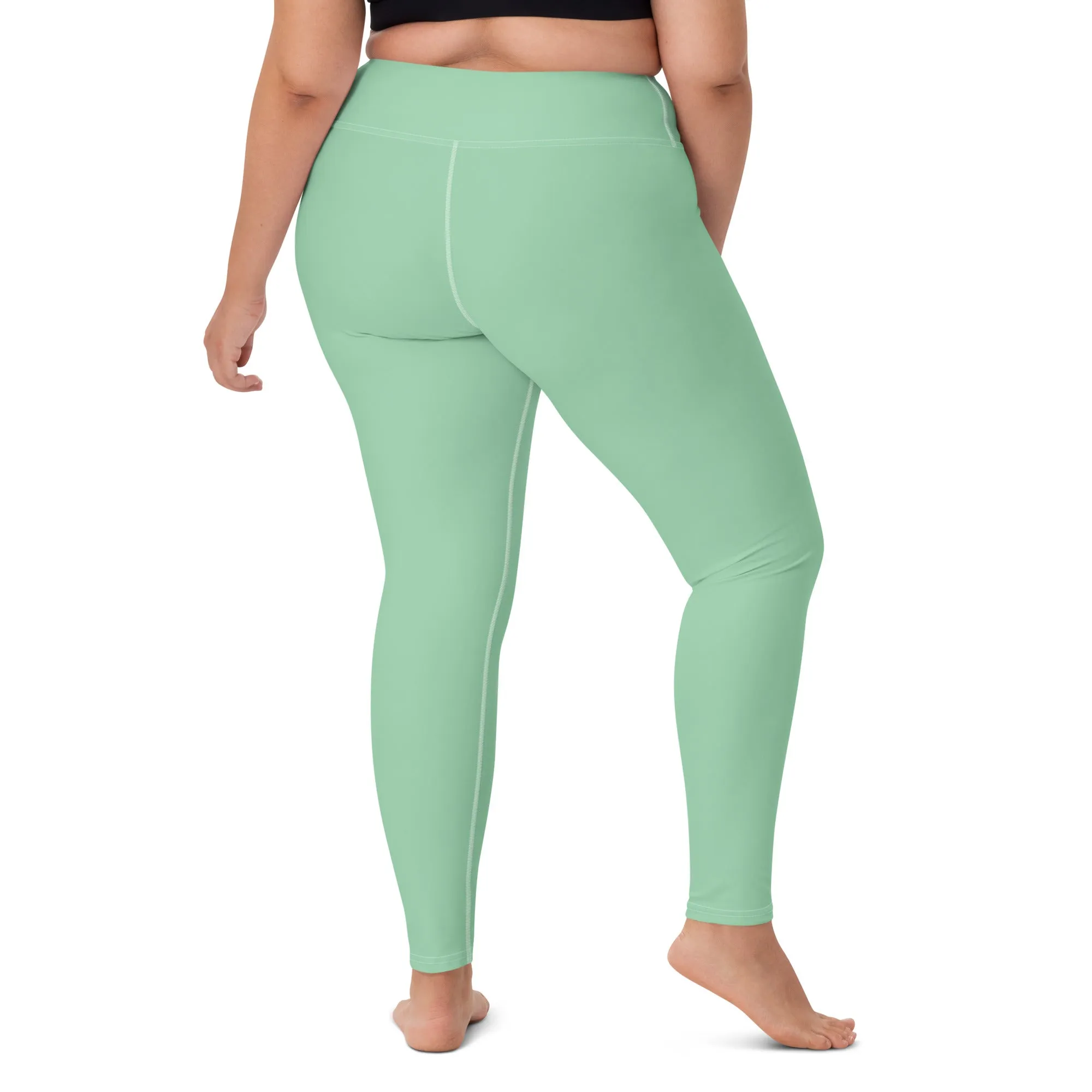 Urban Fitness: Solid Color Workout Leggings for Women - Vista Blue