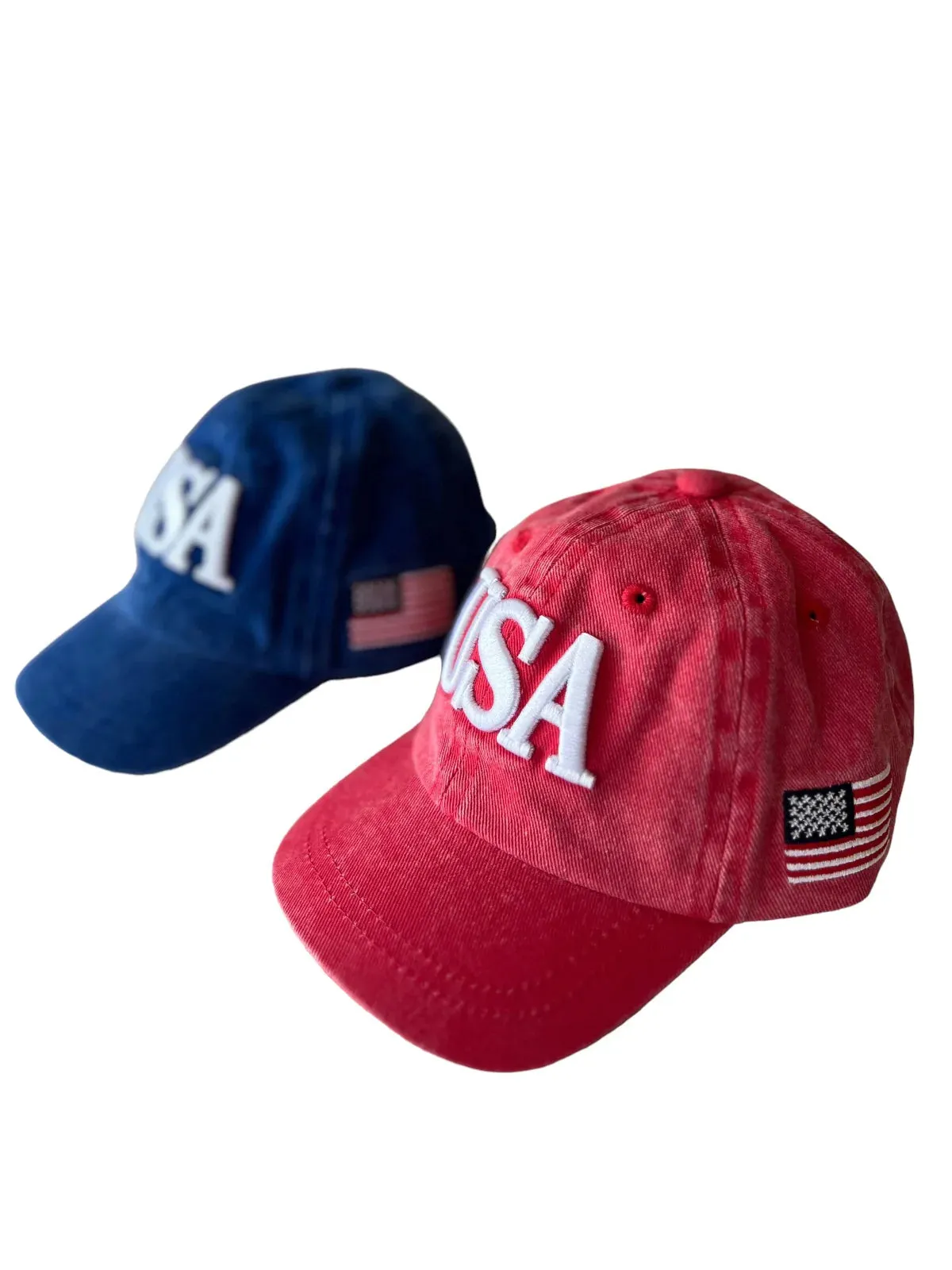 USA Kids Baseball Hat | Vintage Red