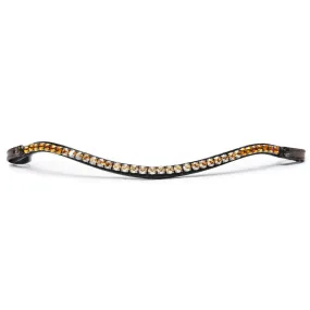 Valencia - Crystal Slimline Browband with Snaps