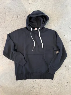 Velva Sheen Black Loop Wheeler Hooded Sweatshirt