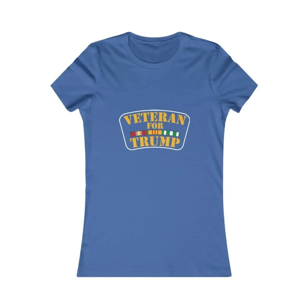 Veteran for Trump Softstyle Ladies' T-Shirt