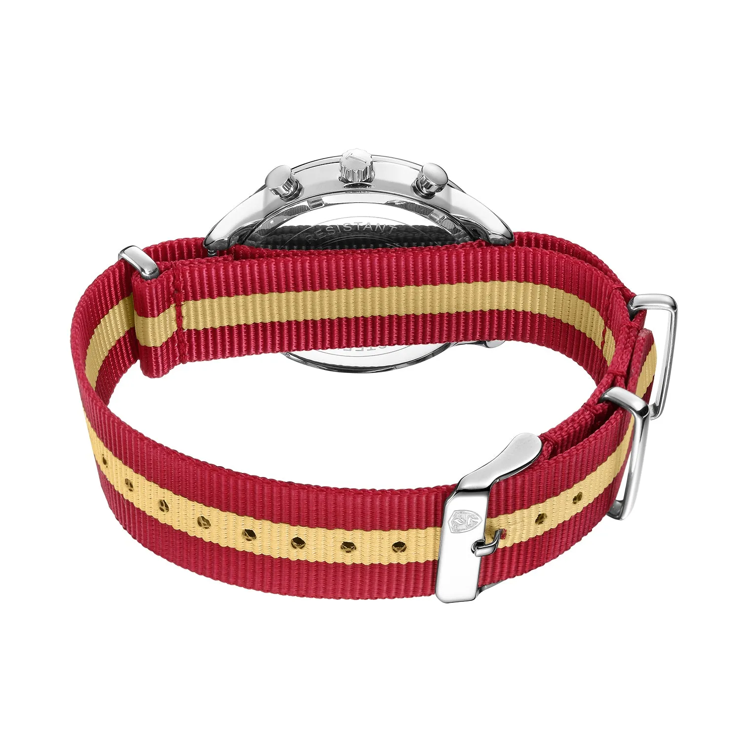 White & Silver - Red & Cream Canvas Band