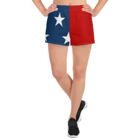 Women's Athletic Short Shorts Stars and Stripes