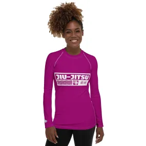 Womens Long Sleeve BJJ Rash Guard - Jiu-Jitsu 014 - Fresh Eggplant