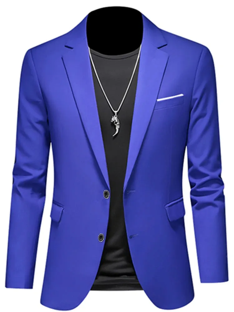 Xituodai 2024 Fashion New Men's Leisure Casual Boutique Business Solid Color Slim Fit Suit Blazers Jacket Dress Coat